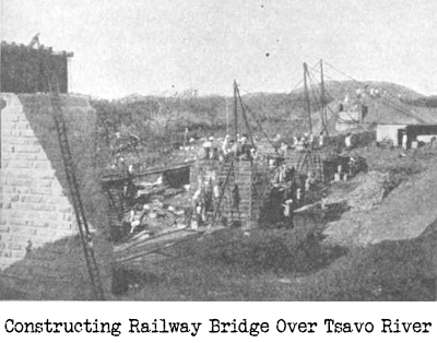 Building The Railway Bridge over Tsavo River