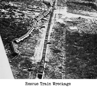 Wrecked 1935 Labor Day Hurricane Rescue Train